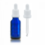 BOTELLA VIDRIO 30ML AZUL  CON GOTERO TDE