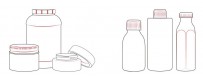 Envases de plástico de polipropileno y de HPDE